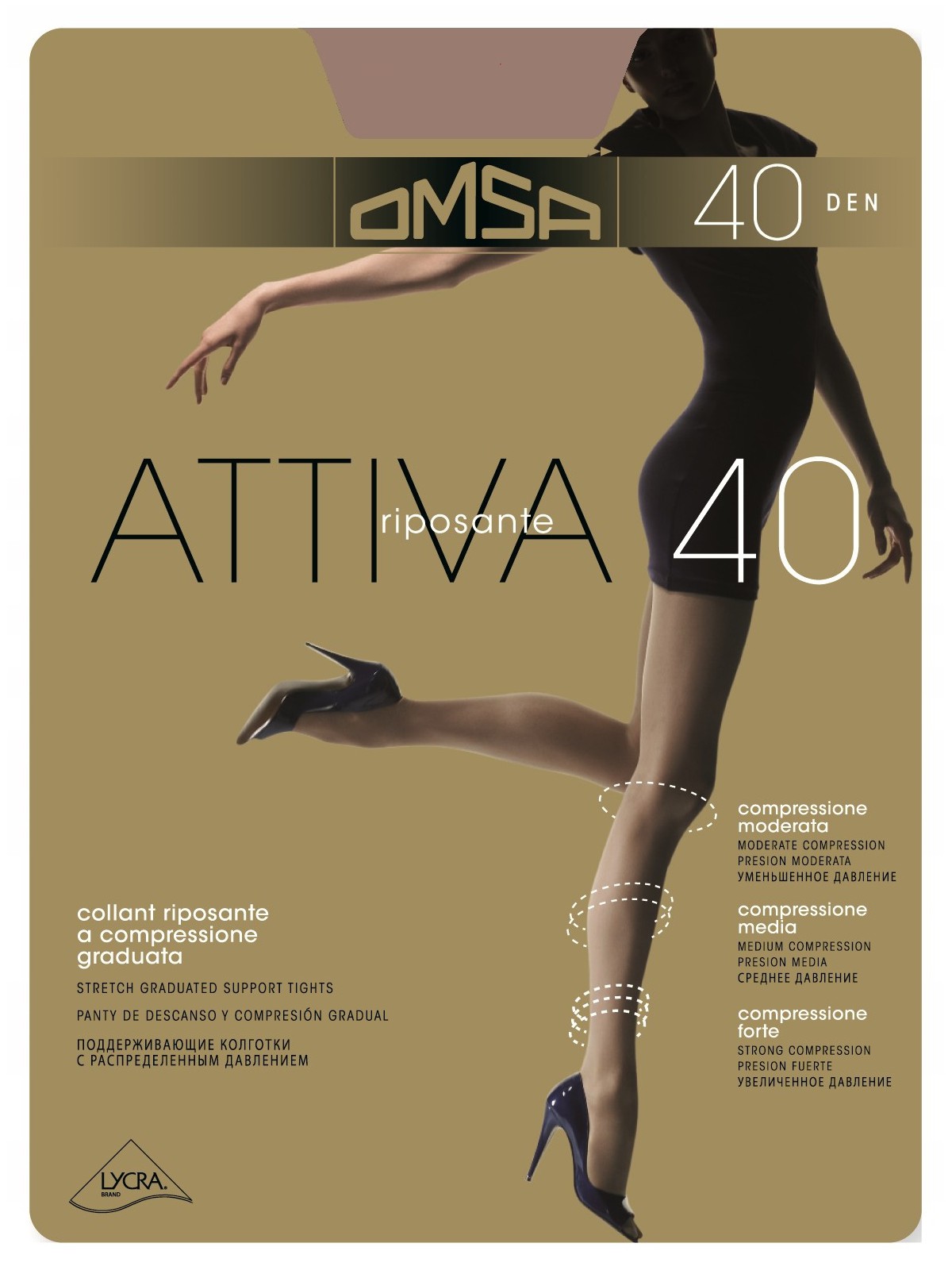 Pėdkelnės Omsa Attiva 40 den XXL